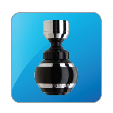 Siroflex Fekete víztakarékos gömbcsuklós csapszűrő